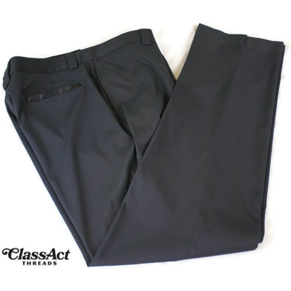 Slazenger Men's Black Stretch Golf Pants Stretch Flat Front 36" X 34"